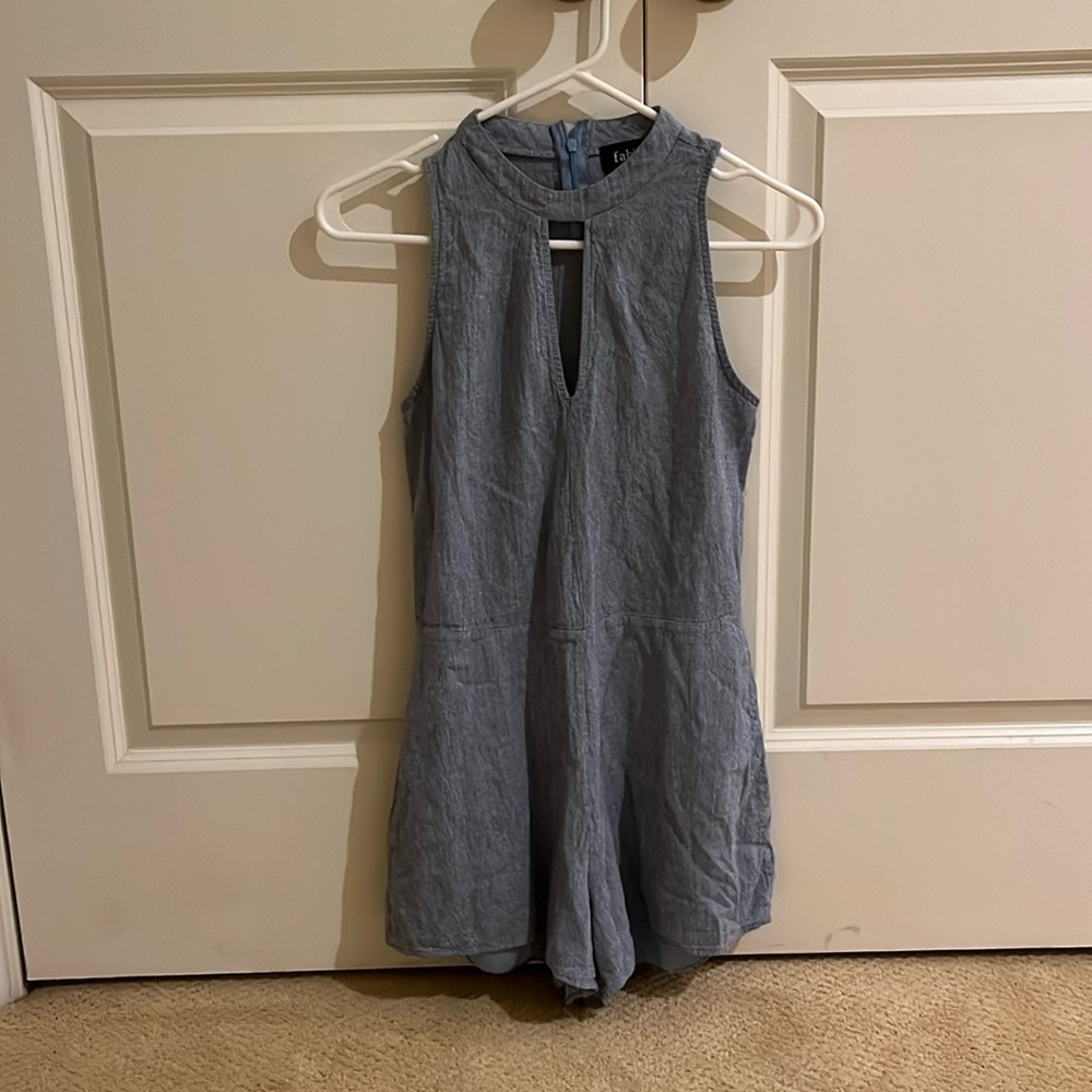 Fab’rik chambray romper. Size Small. Like new